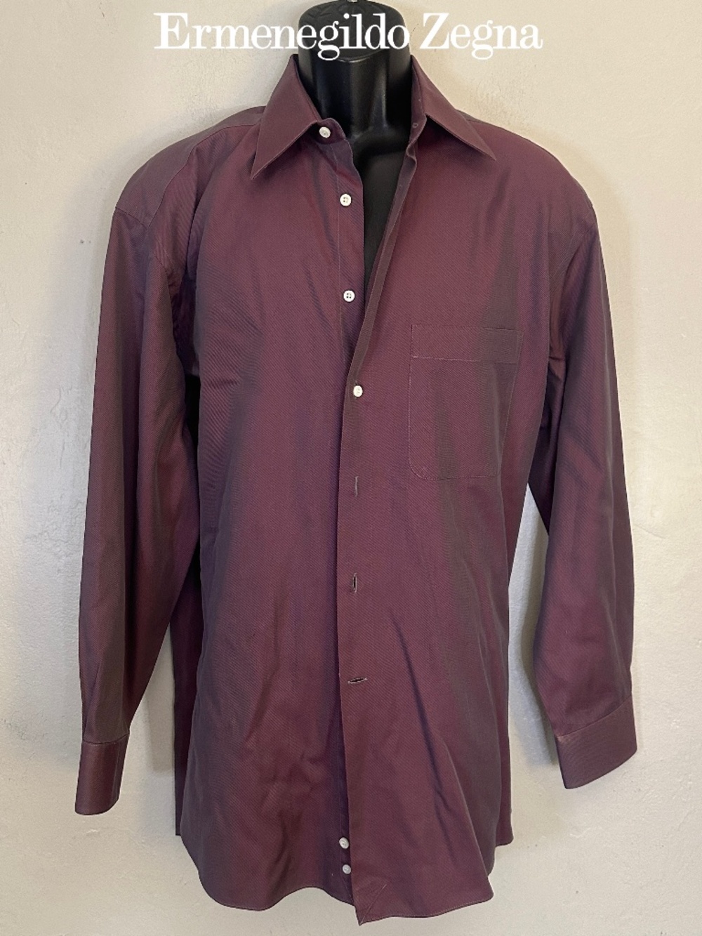 Ermenegildo Zegna Dress Shirt EU 41 16 neck Gently worn 100% cotton 23" armpits
